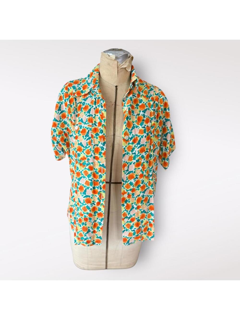 A.P.C. Floral Viscose Button-Up Shirt